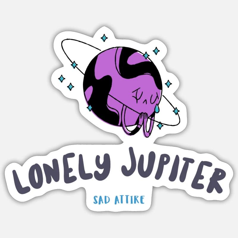 JUPITER SOLITAIRE - Sticker taille S (10 x 10 cm) - blanc mat