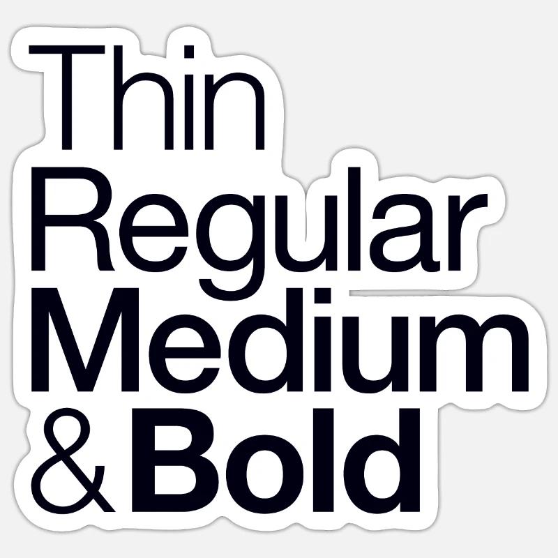 Typographer - Typography - Design - Sticker size S (10 x 10 cm) - white matte