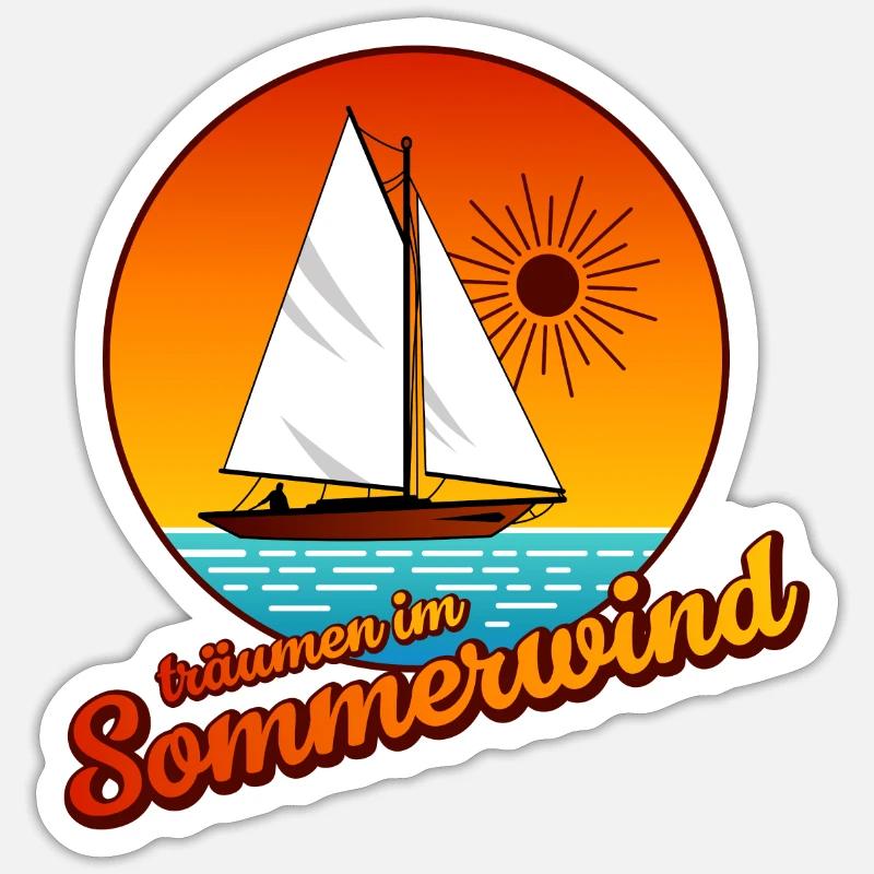 Summer wind - Sticker size S (10 x 10 cm) - white matte