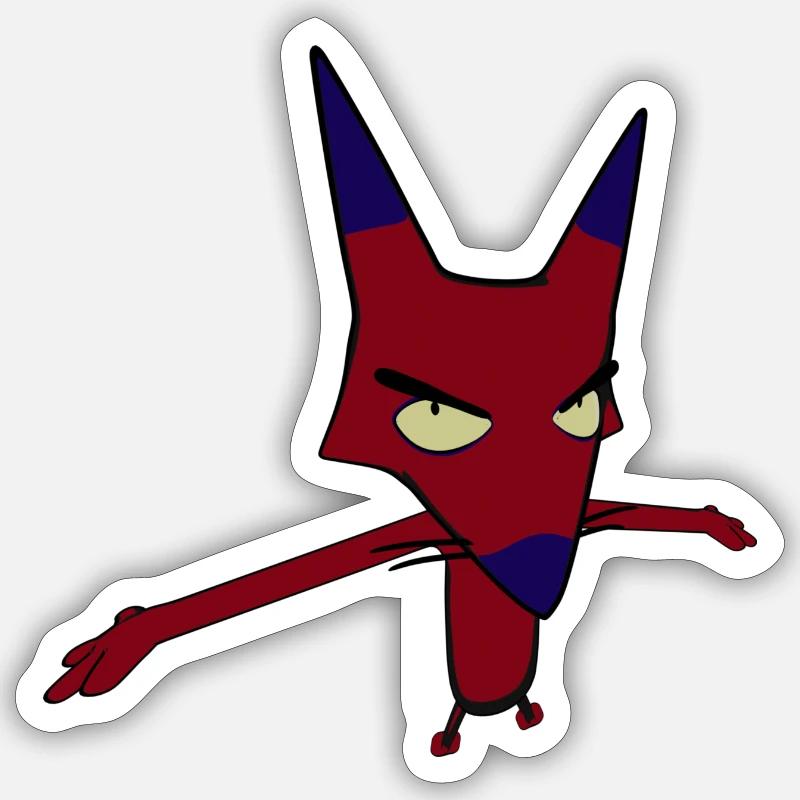 evil dog Sticker size S (10 x 10 cm)
