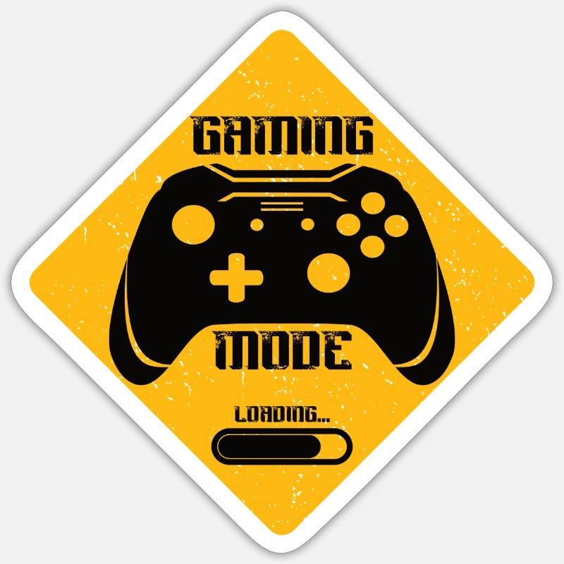 Dein Gaming Modus lädt - Sticker Größe S (10 x 10 cm) - Mattweiß