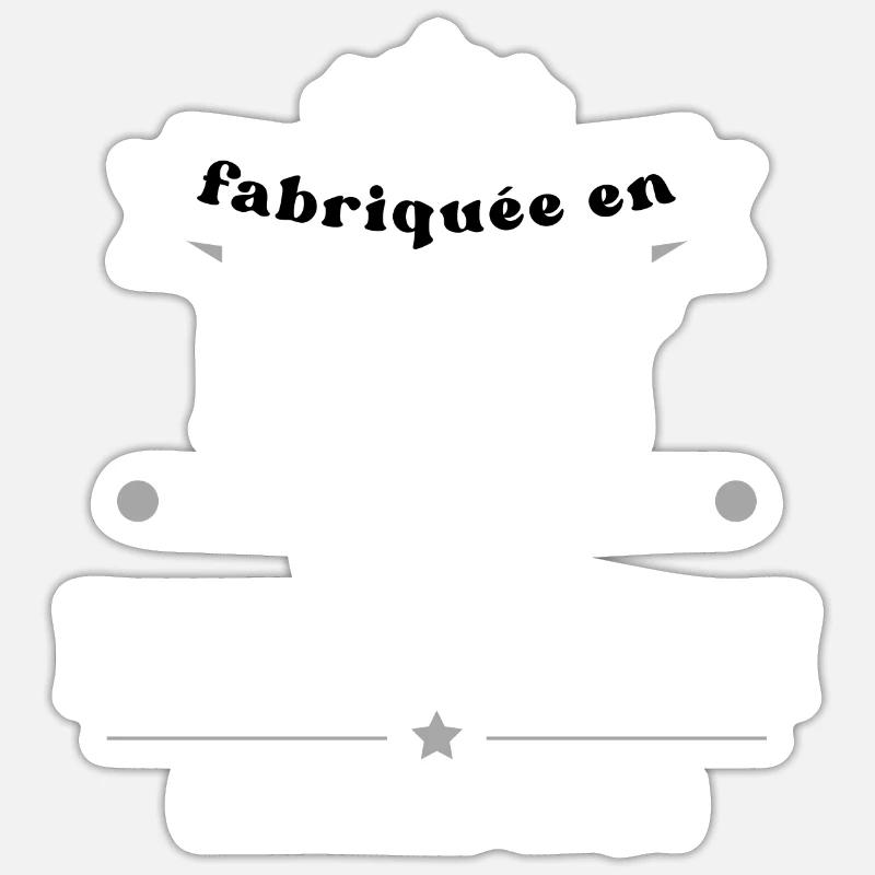 fabriquée en 1937 - Sticker taille S (10 x 10 cm) - blanc mat