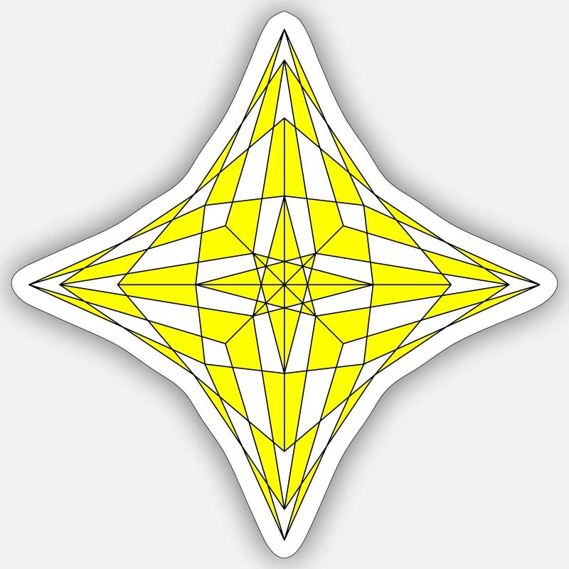 Étoile dans Astroid - Sticker taille S (10 x 10 cm) - blanc mat