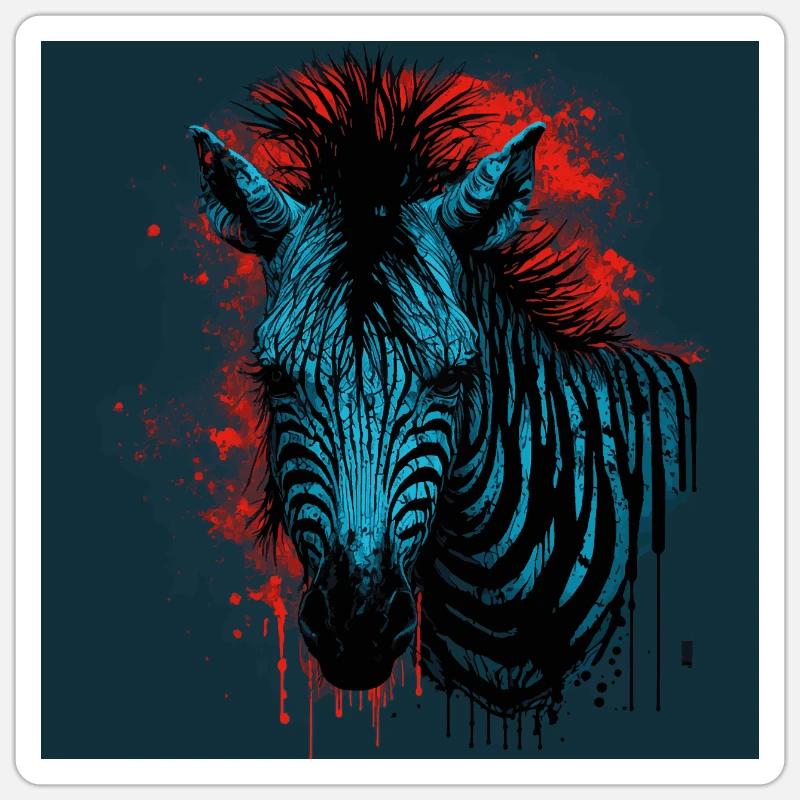 Zebra Sticker size S (10 x 10 cm)