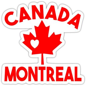 Kanada Montreal - Sticker Größe S (10 x 10 cm) - Mattweiß - Vorne