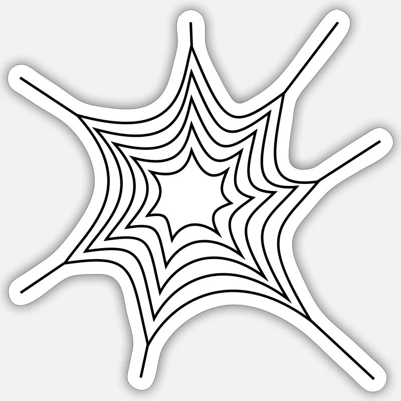 Spinnengewebe Sticker Größe S (10 x 10 cm)