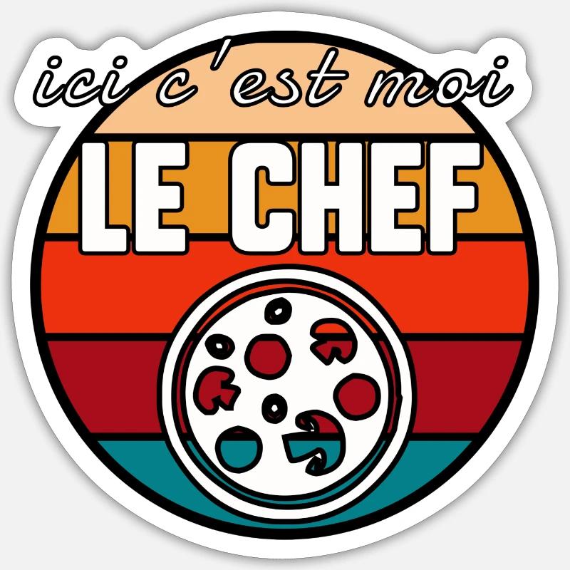 c’est moi le chef Sticker taille S (10 x 10 cm)