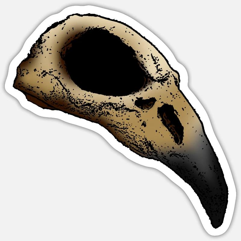 Rabenschädel Side Sticker Größe S (10 x 10 cm)