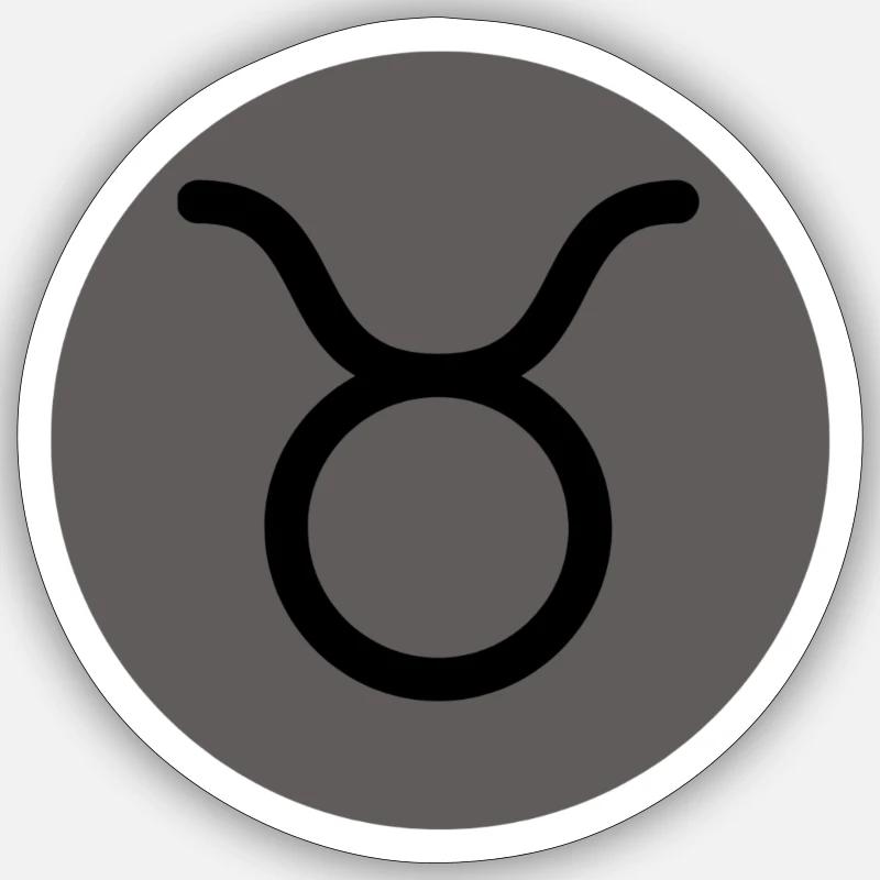 Sternzeichen Stier - Sticker Größe S (10 x 10 cm) - Mattweiß