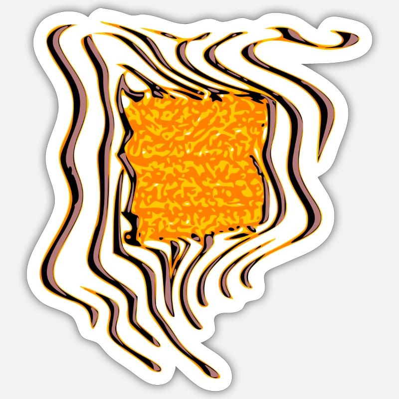 Cire d abeille - Sticker taille S (10 x 10 cm) - blanc mat