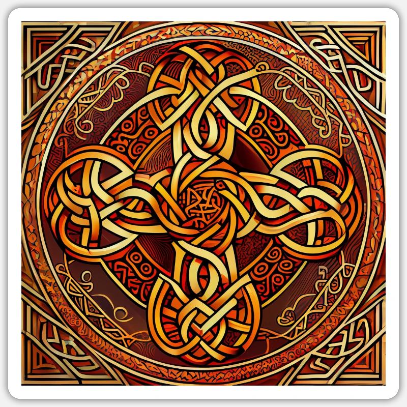 Scandinavian Celtic Pattern Sticker size S (10 x 10 cm)