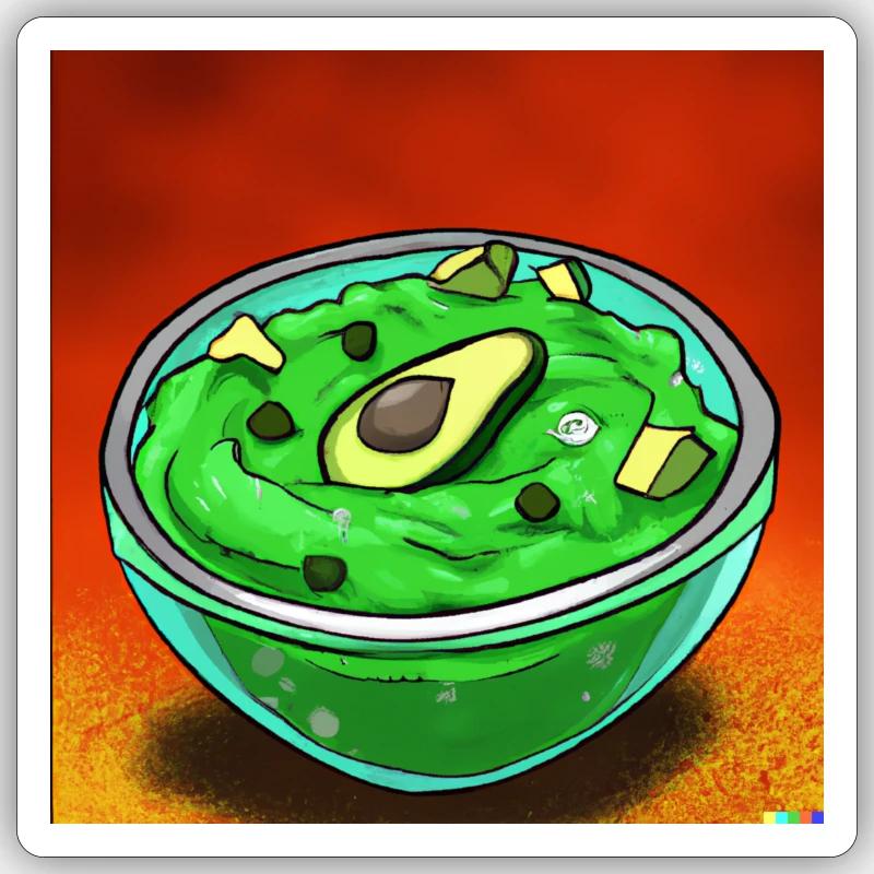 Guacamole - Sticker Größe S (10 x 10 cm) - Mattweiß