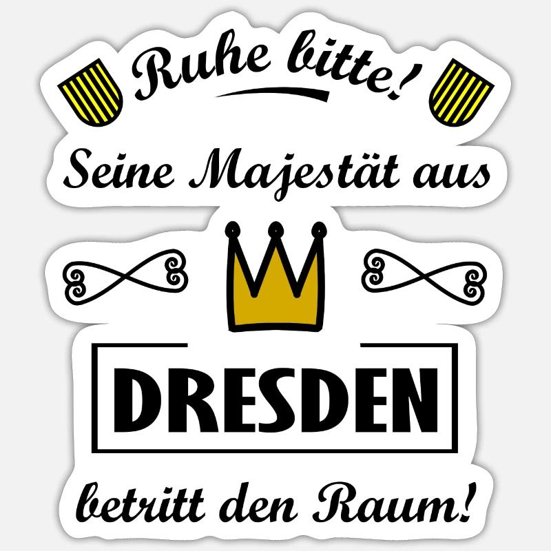 Die Dresdner - Sticker Größe S (10 x 10 cm) - Mattweiß