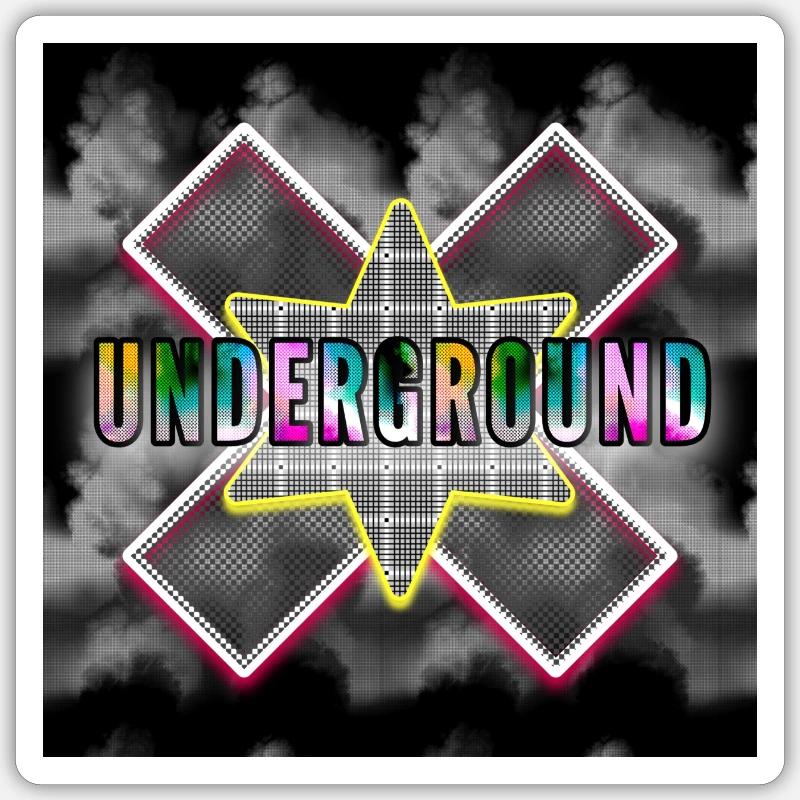 UNDERGROUND - Image - 2023 - Sticker taille S (10 x 10 cm) - blanc mat
