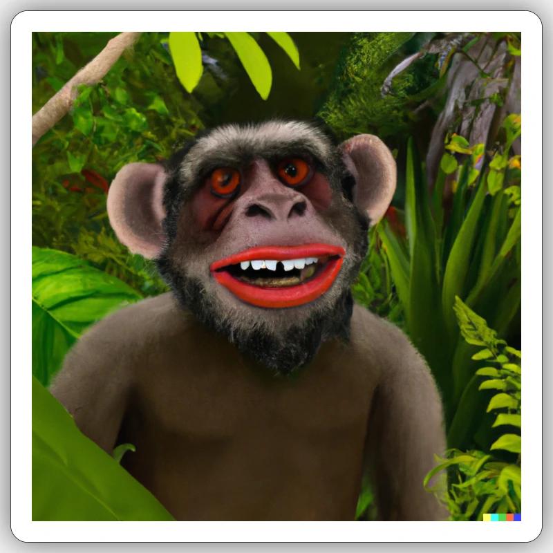 Monkey Sticker Größe S (10 x 10 cm)