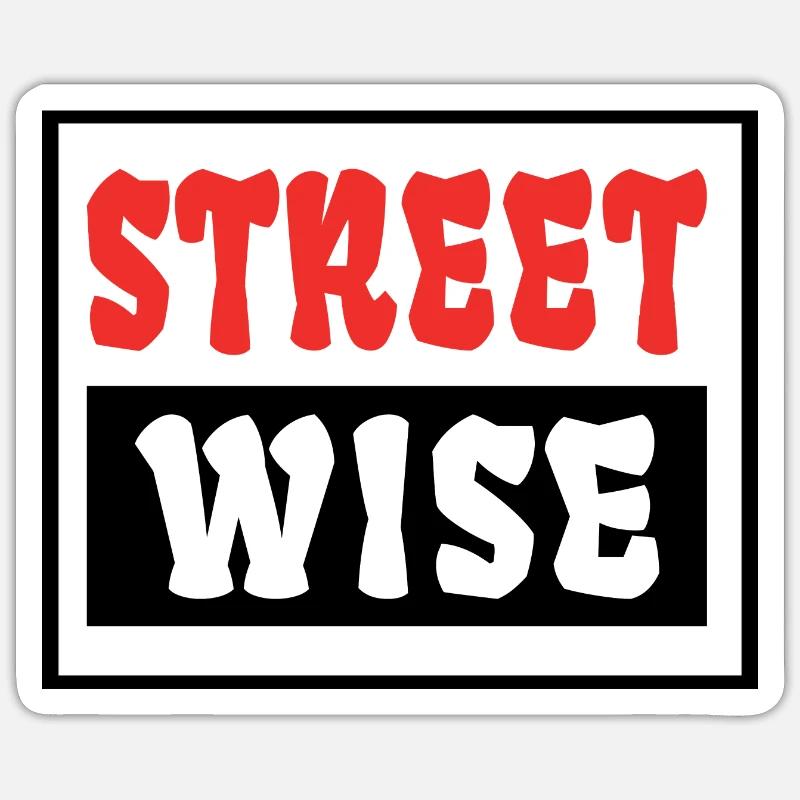 Rue Wise - Sticker taille S (10 x 10 cm) - blanc mat