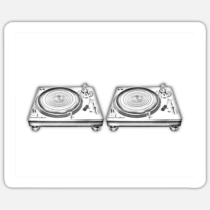 Mouvement Techno Grunge Blanc - Sticker taille S (10 x 10 cm) - blanc mat