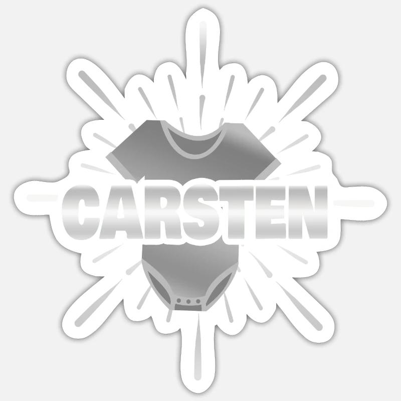 Naissance Carsten - Sticker taille S (10 x 10 cm) - blanc mat