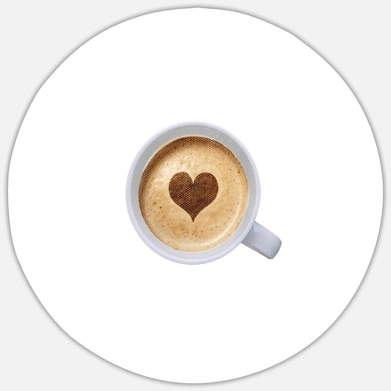 C’est l’heure du café grunge. - Sticker taille S (10 x 10 cm) - blanc mat