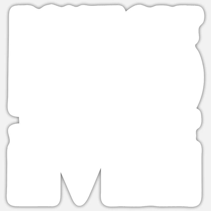 Werde nicht wütend - Sticker Größe S (10 x 10 cm) - Mattweiß