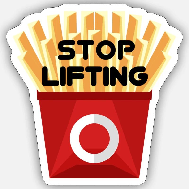 STOP LIFTING - Sticker size S (10 x 10 cm) - white matte