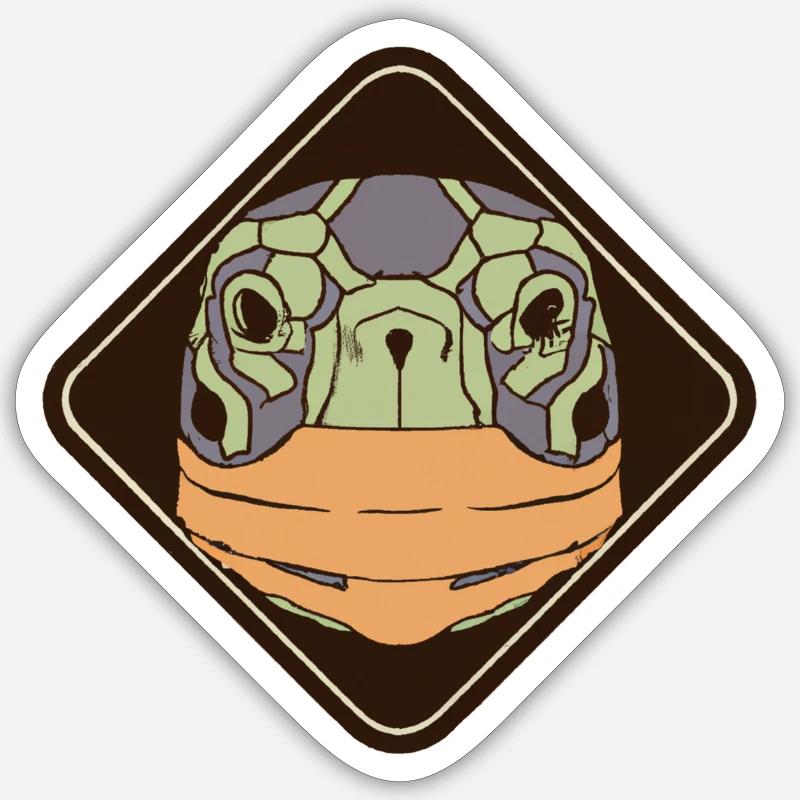 Turtle - Sticker Größe S (10 x 10 cm) - Mattweiß