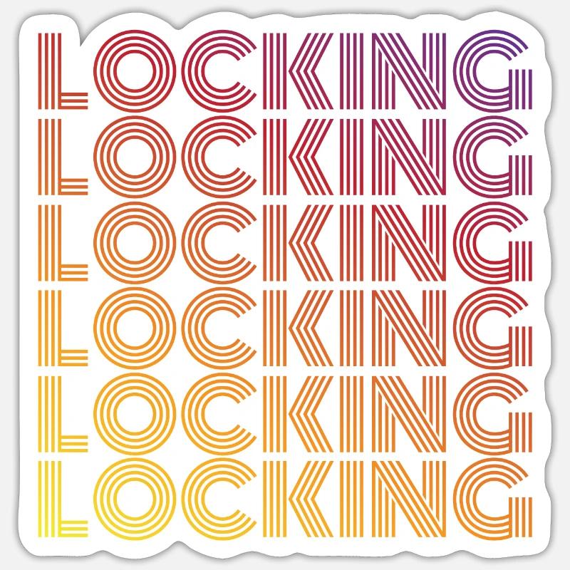 Locking Funk Style Gechenkidee - Sticker Größe S (10 x 10 cm) - Mattweiß