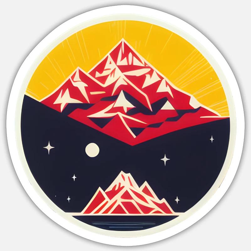 Mountain - Sticker Größe S (10 x 10 cm) - Mattweiß