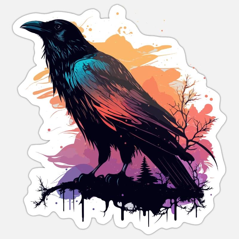 Crows View Sticker size S (10 x 10 cm)