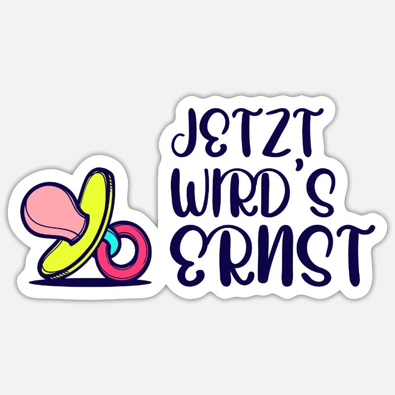 Elternschaft Eltern Geburt Statement Schwanger - Sticker Größe S (10 x 10 cm) - Mattweiß