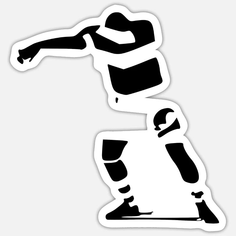 Le dab - Sticker taille S (10 x 10 cm) - blanc mat
