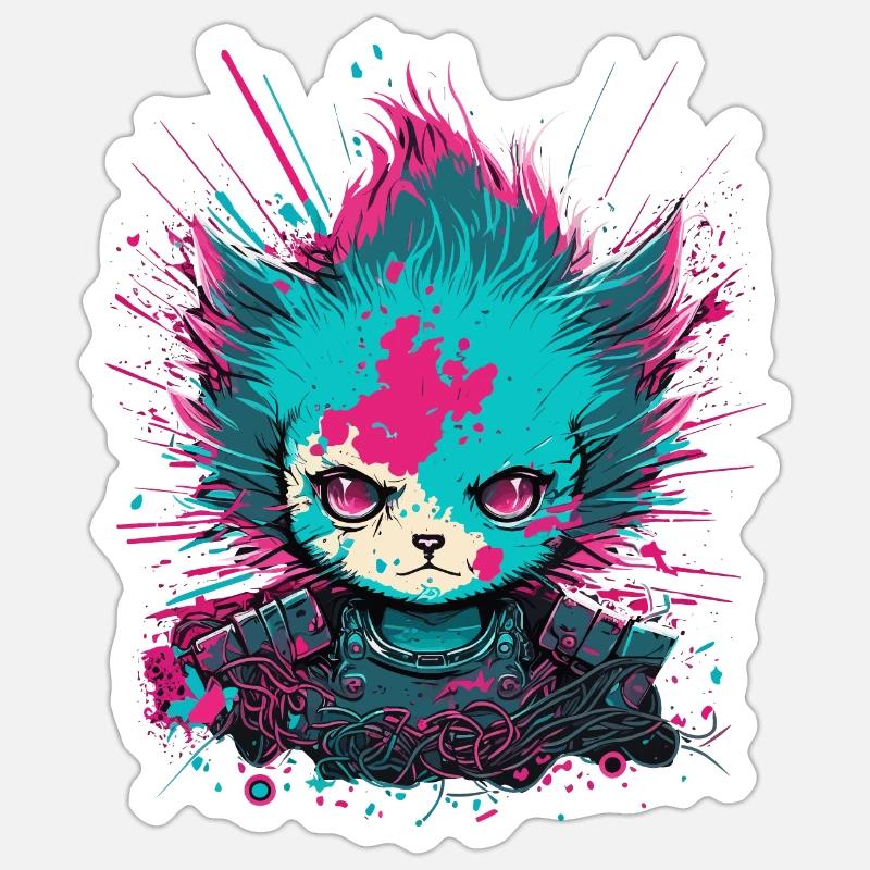 Cat Force - Sticker size S (10 x 10 cm) - white matte