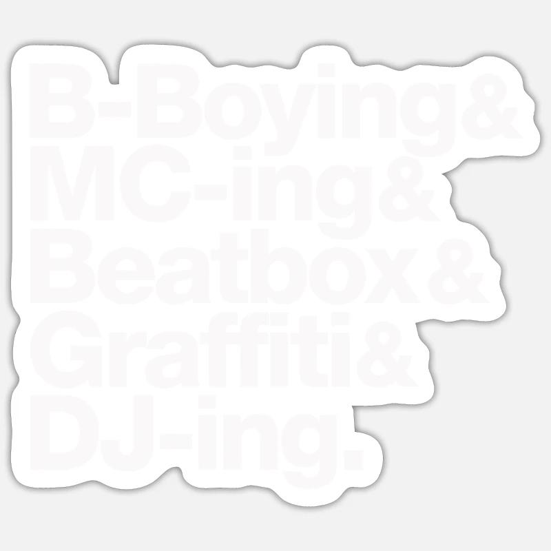 Hip Hop Five Elements - Sticker size S (10 x 10 cm) - white matte