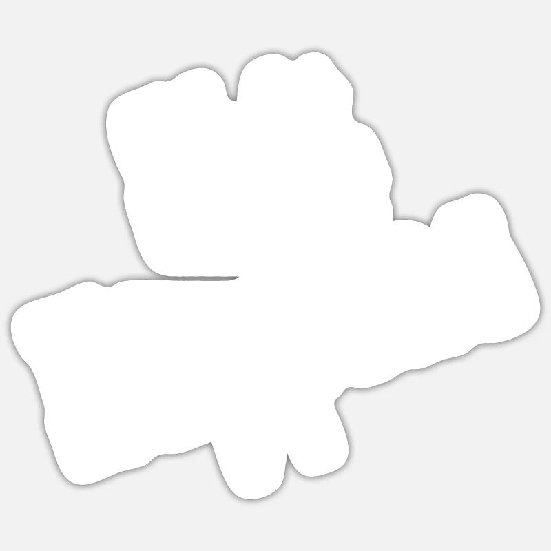 La merde arrive blanc - Sticker taille S (10 x 10 cm) - blanc mat