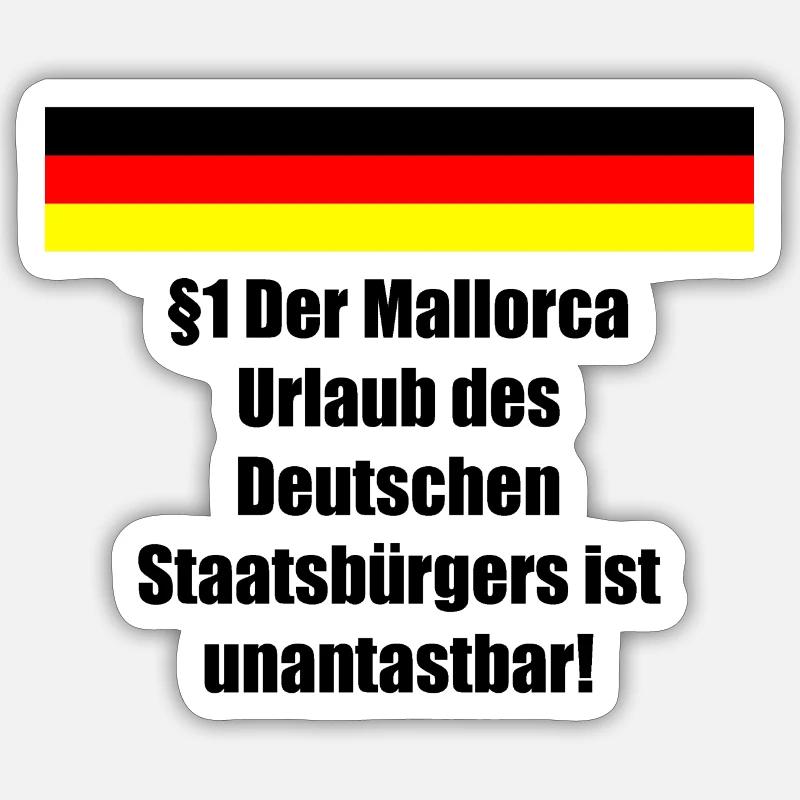 Mallorca Party Shirt - German Citizen Sticker size S (10 x 10 cm)