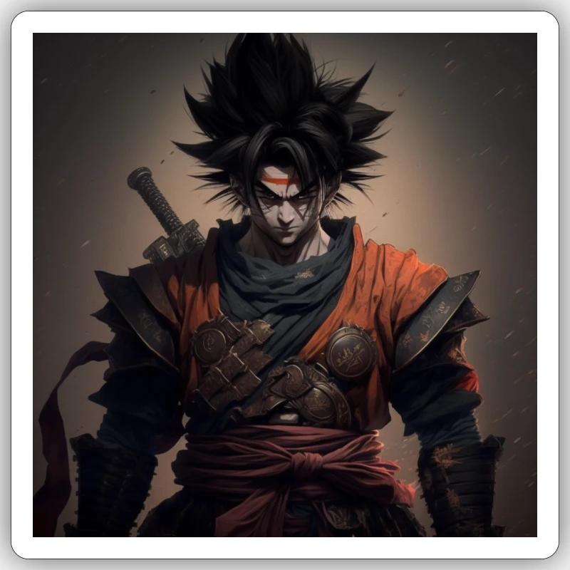 Samurai Monkey Fighter Sticker size S (10 x 10 cm)