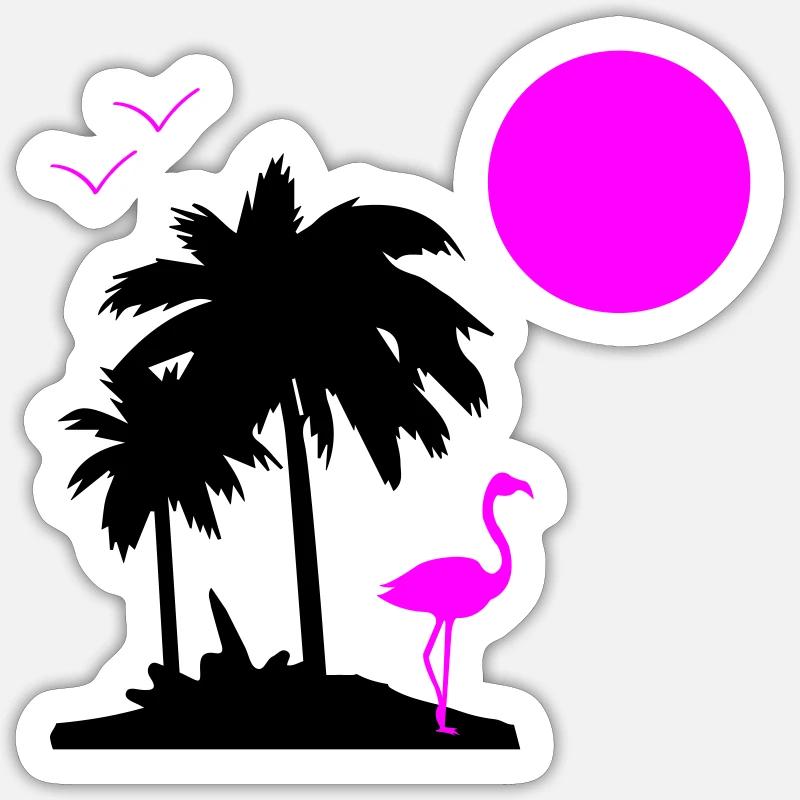 Palm Paradise Sticker size S (10 x 10 cm)