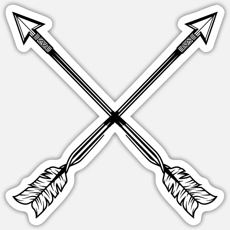 Arrows - Sticker size S (10 x 10 cm) - white matte