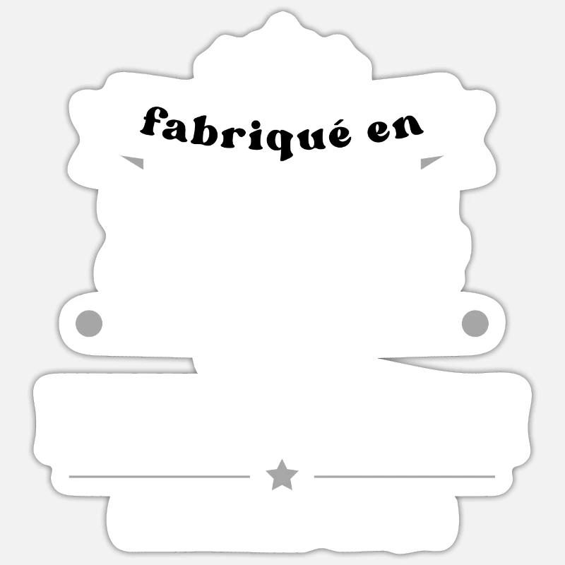 fabriqué en 2004 - Sticker taille S (10 x 10 cm) - blanc mat
