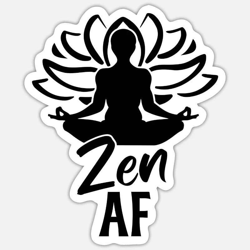 Zen AF - Sticker size S (10 x 10 cm) - white matte