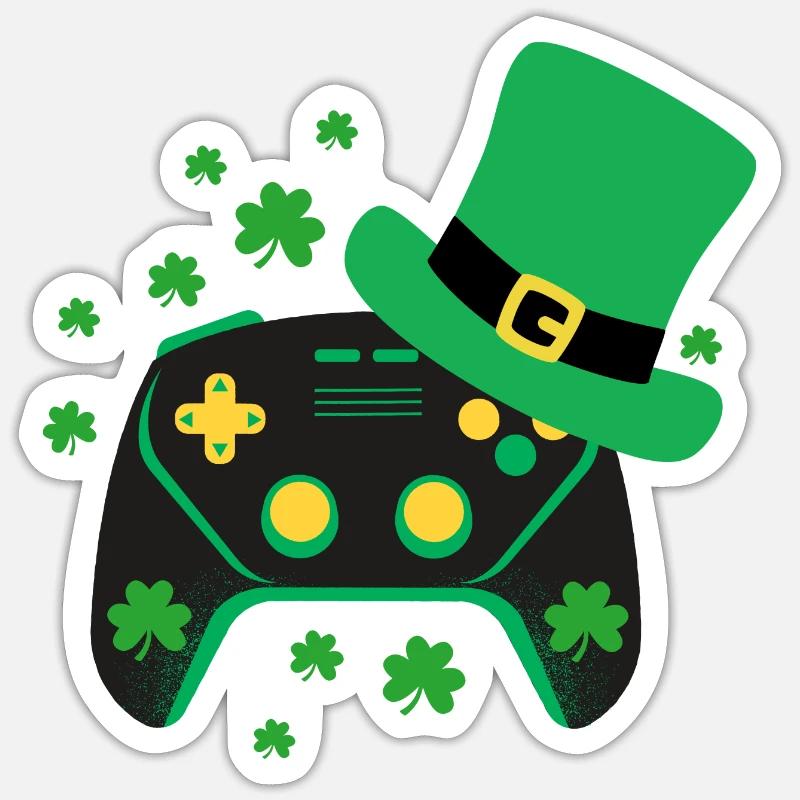 Bonne Saint-Patrick. La Saint-Patrick! - Sticker taille S (10 x 10 cm) - blanc mat