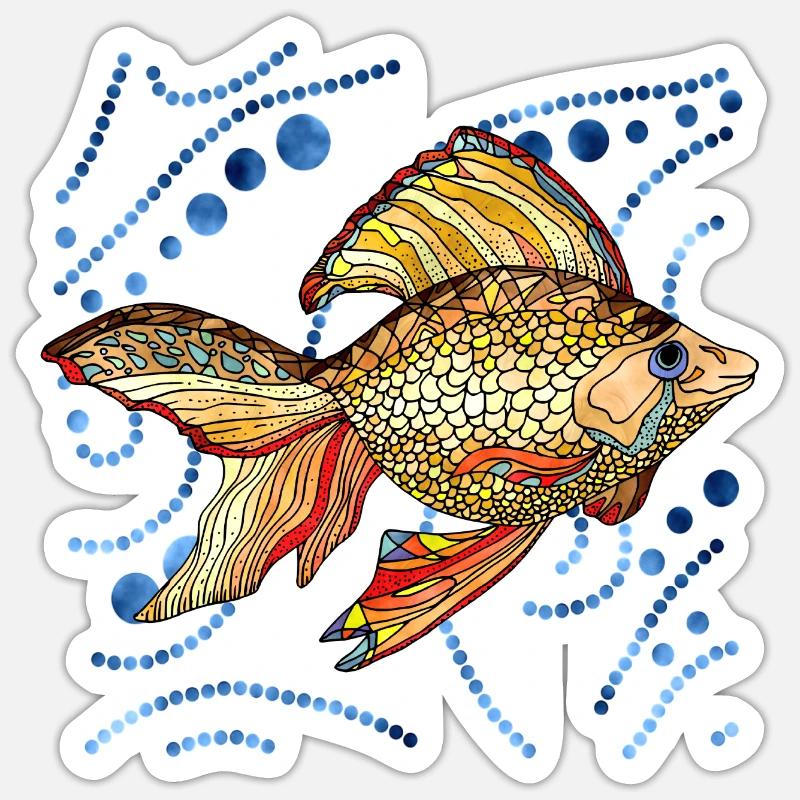 Fish Sticker size S (10 x 10 cm)