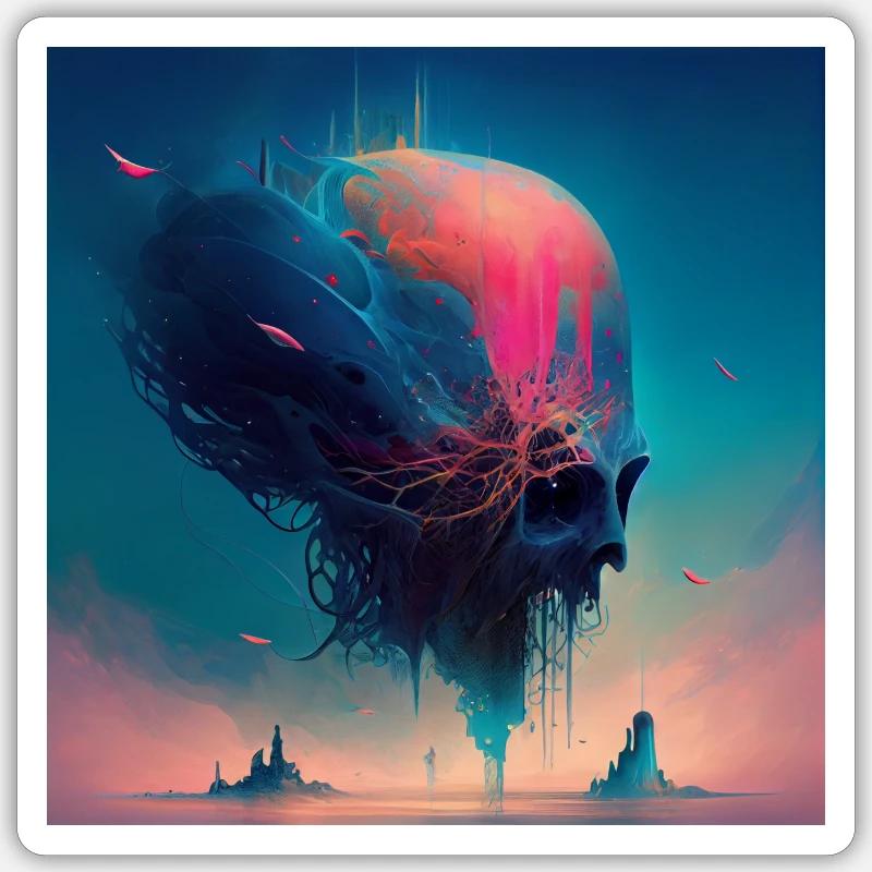 Dystopian cloud Sticker size S (10 x 10 cm)