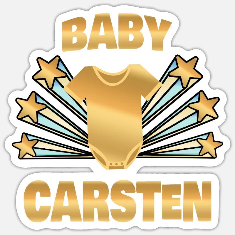 Naissance Carsten - Sticker taille S (10 x 10 cm) - blanc mat