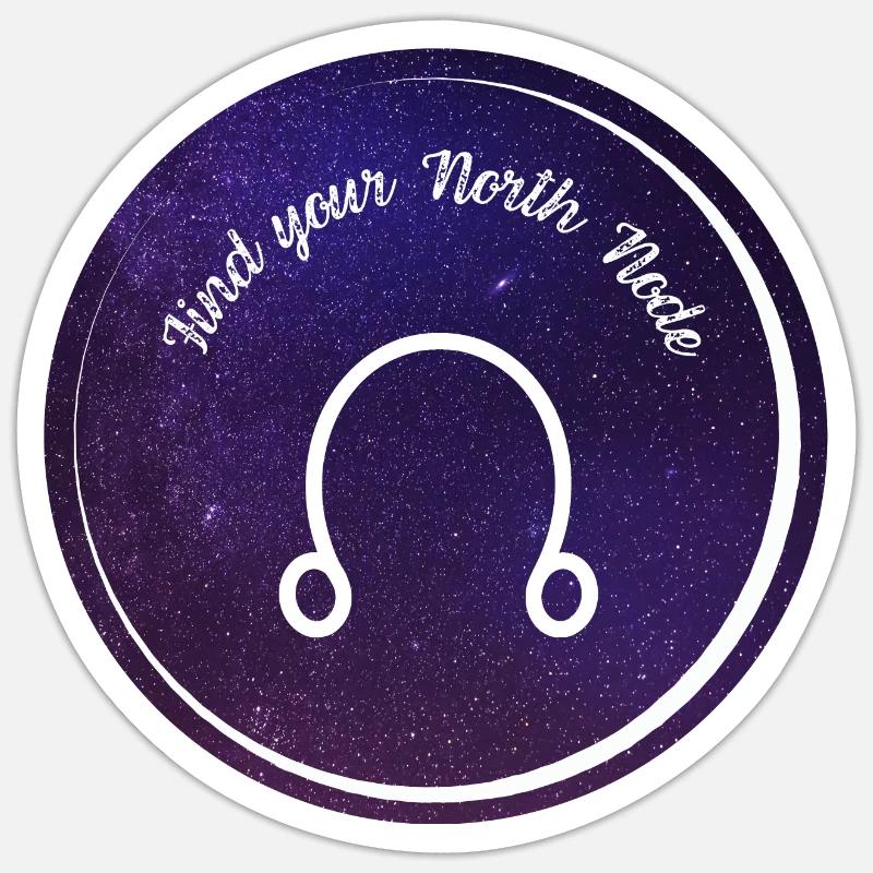 North Node - Sticker size S (10 x 10 cm) - white matte