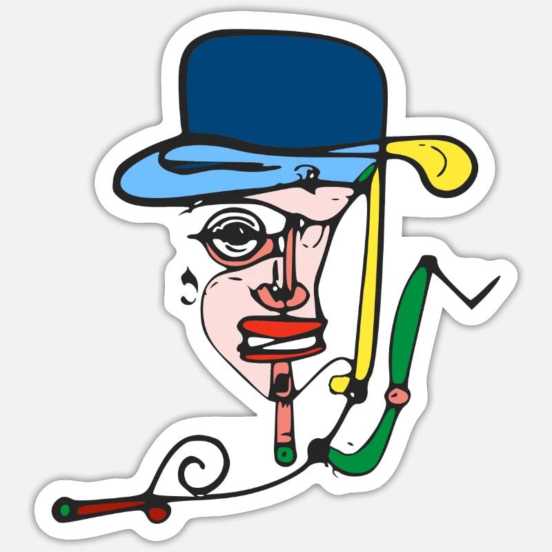 Das Unwirkliche - Sticker Größe S (10 x 10 cm) - Mattweiß