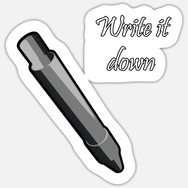 Write it Down Sticker Größe S (10 x 10 cm)