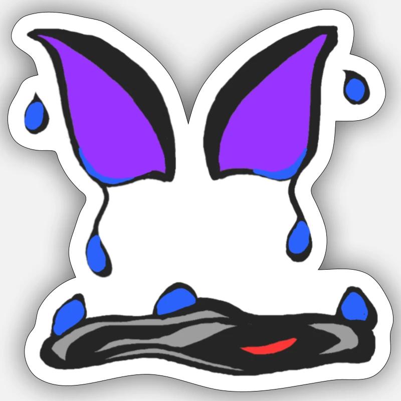 Résumé d’un visage v2 00 - Sticker taille S (10 x 10 cm) - blanc mat