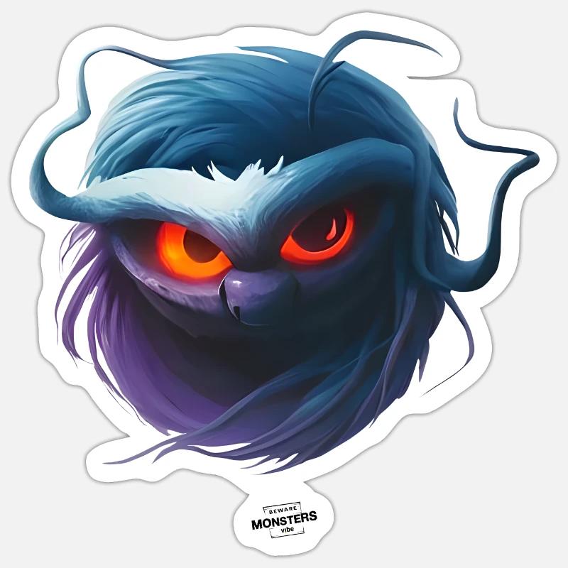 Boule à fourrure maléfique Sticker taille S (10 x 10 cm)