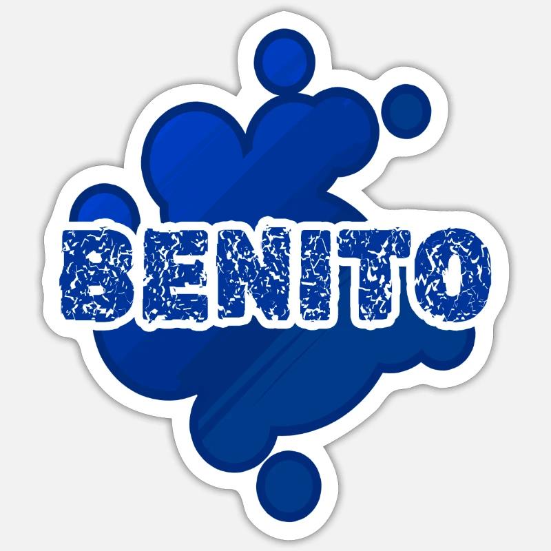 Bébé Benito - Sticker taille S (10 x 10 cm) - blanc mat